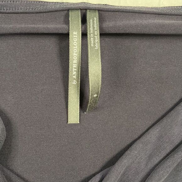 Anthropologie Purple Cold Shoulder Blouse size Small - Picture 5 of 8